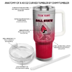 customized ball state cardinals gradient dots red curved tumbler best selling.webp