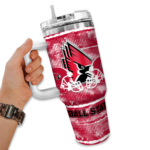 customized ball state cardinals honey streaks red curved tumbler best selling.webp