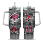 customized ball state cardinals superman shield red gray curved tumbler best selling.webp