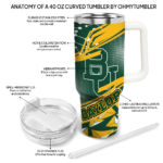 customized baylor bears abstract paths green curved tumbler best selling.webp