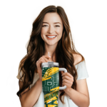 customized baylor bears abstract paths green curved tumbler best selling.webp