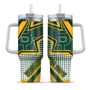 customized baylor bears arrow burst green curved tumbler best selling.webp