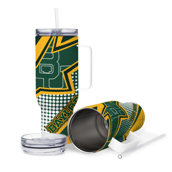 customized baylor bears arrow burst green curved tumbler high quality.webp