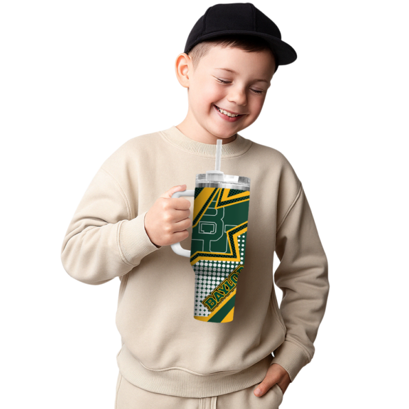 customized baylor bears arrow burst green curved tumbler latest model.webp