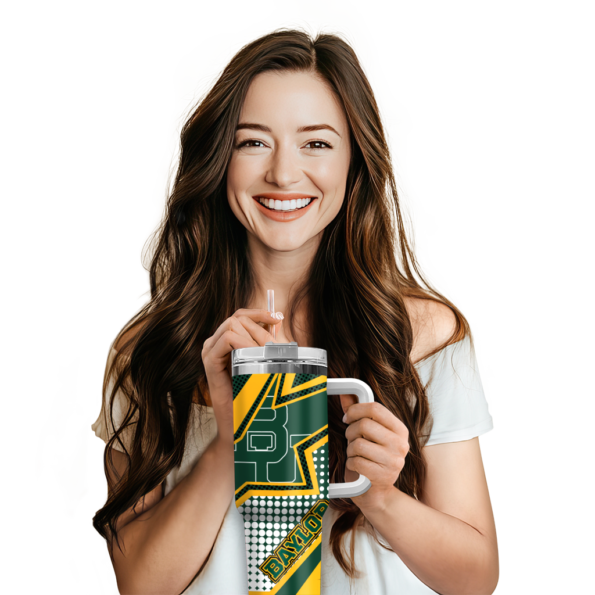 customized baylor bears arrow burst green curved tumbler premium grade.webp