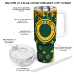 customized baylor bears bullseye drips green curved tumbler best selling.webp