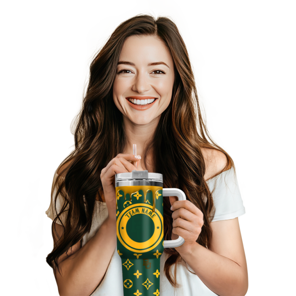 customized baylor bears bullseye drips green curved tumbler premium grade.webp