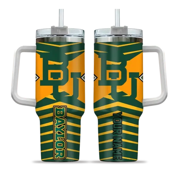 customized baylor bears chevron layers green curved tumbler best selling.webp
