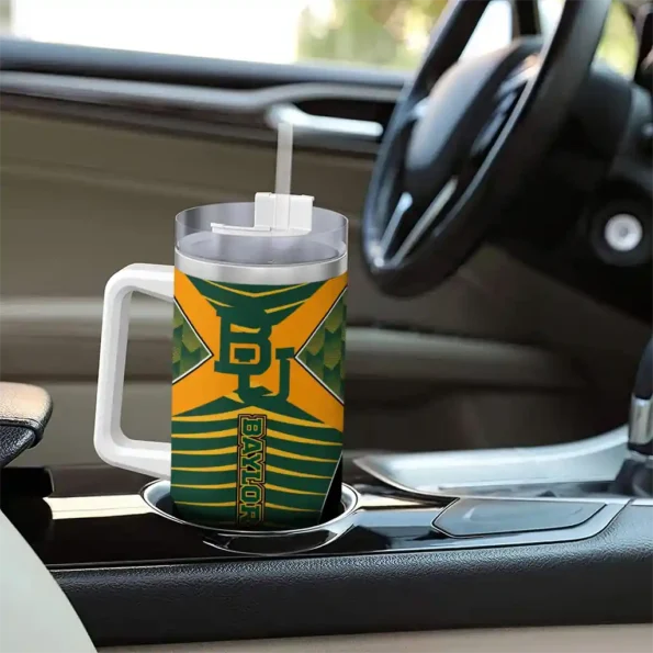 customized baylor bears chevron layers green curved tumbler trendy.webp