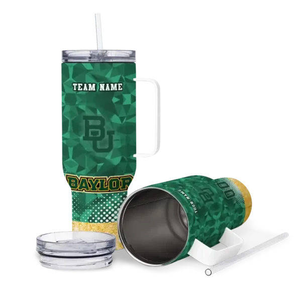 customized baylor bears geometric prism green curved tumbler high quality.webp