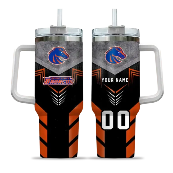 customized boise state broncos arrow armor orange black curved tumbler best selling.webp