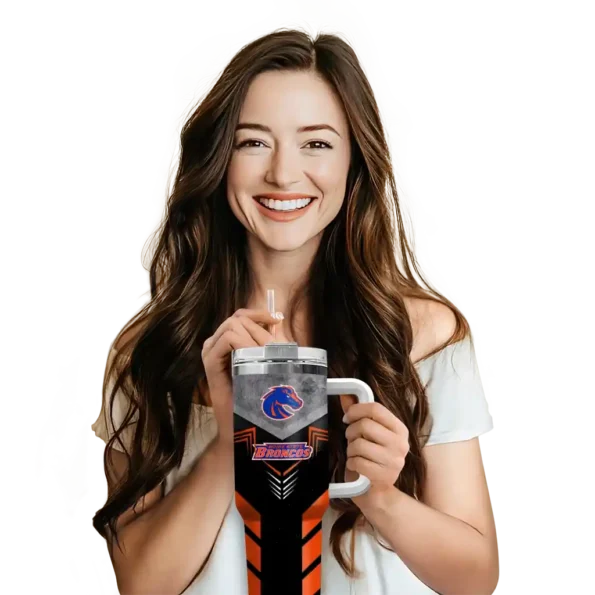 customized boise state broncos arrow armor orange black curved tumbler premium grade.webp