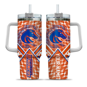 customized boise state broncos chevron angle orange curved tumbler best selling.webp