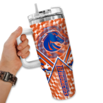 customized boise state broncos chevron angle orange curved tumbler best selling.webp