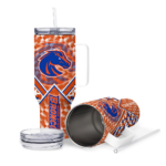 customized boise state broncos chevron angle orange curved tumbler best selling.webp