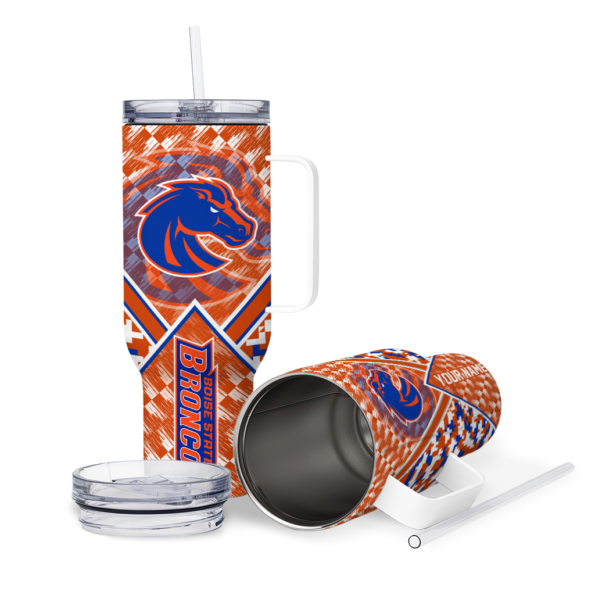 customized boise state broncos chevron angle orange curved tumbler high quality.webp