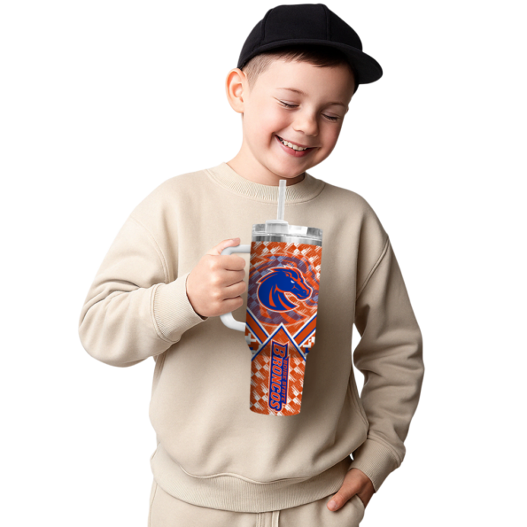 customized boise state broncos chevron angle orange curved tumbler latest model.webp