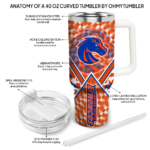 customized boise state broncos chevron angle orange curved tumbler best selling.webp