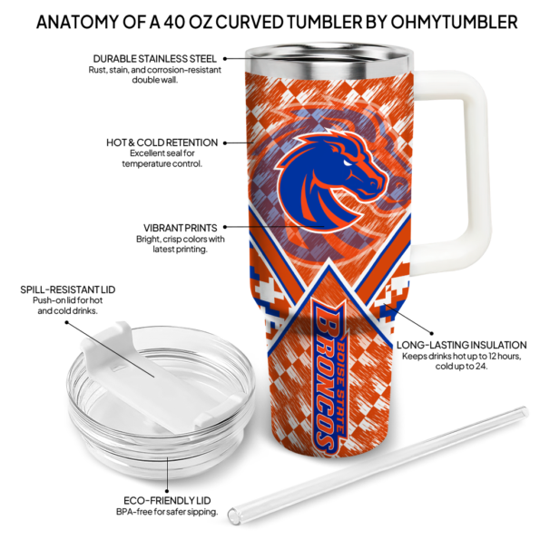 customized boise state broncos chevron angle orange curved tumbler new arrival.webp
