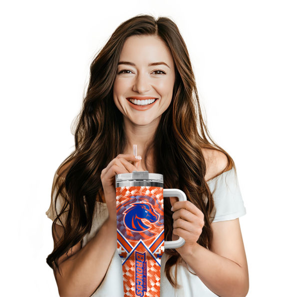 customized boise state broncos chevron angle orange curved tumbler premium grade.webp