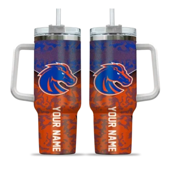 customized boise state broncos chevron stripe orange curved tumbler best selling.webp