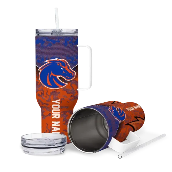 customized boise state broncos chevron stripe orange curved tumbler high quality.webp
