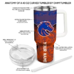 customized boise state broncos chevron stripe orange curved tumbler best selling.webp
