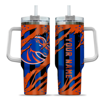 customized boise state broncos claw cut orange black curved tumbler best selling.webp