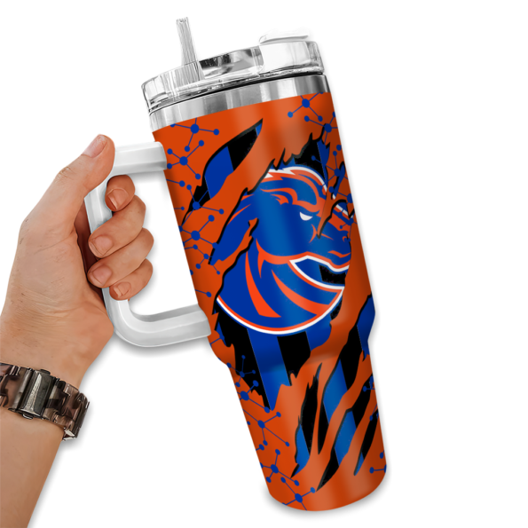 customized boise state broncos claw cut orange black curved tumbler fashion forward.webp