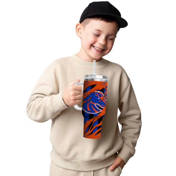customized boise state broncos claw cut orange black curved tumbler latest model.webp