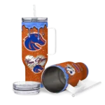 customized boise state broncos heart helmet motif orange curved tumbler best selling.webp