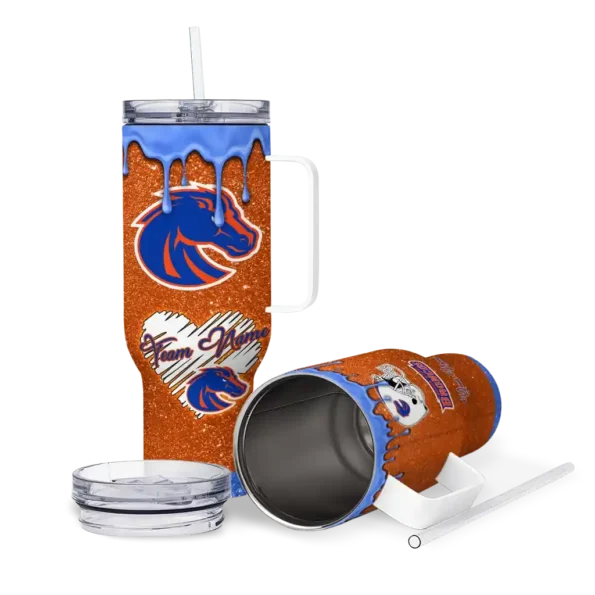 customized boise state broncos heart helmet motif orange curved tumbler high quality.webp