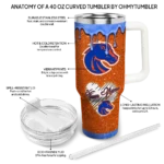 customized boise state broncos heart helmet motif orange curved tumbler best selling.webp