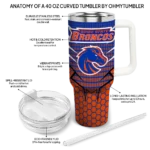 customized boise state broncos hex texture orange curved tumbler best selling.webp