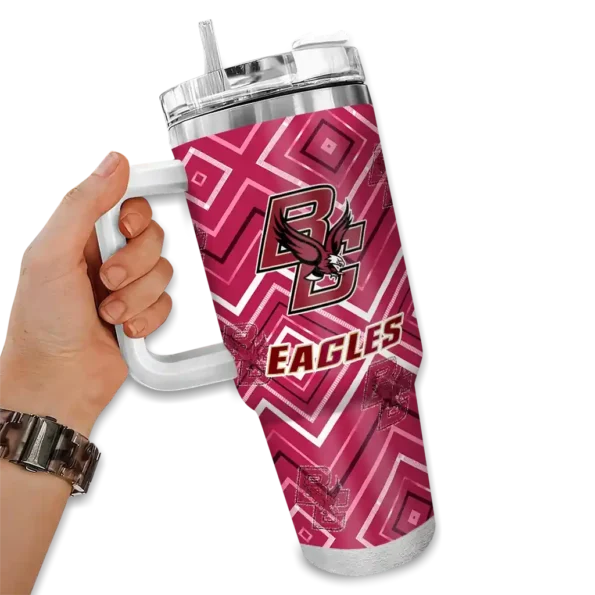 customized boston college eagles bold diamonds maroon curved tumbler fashion forward.webp