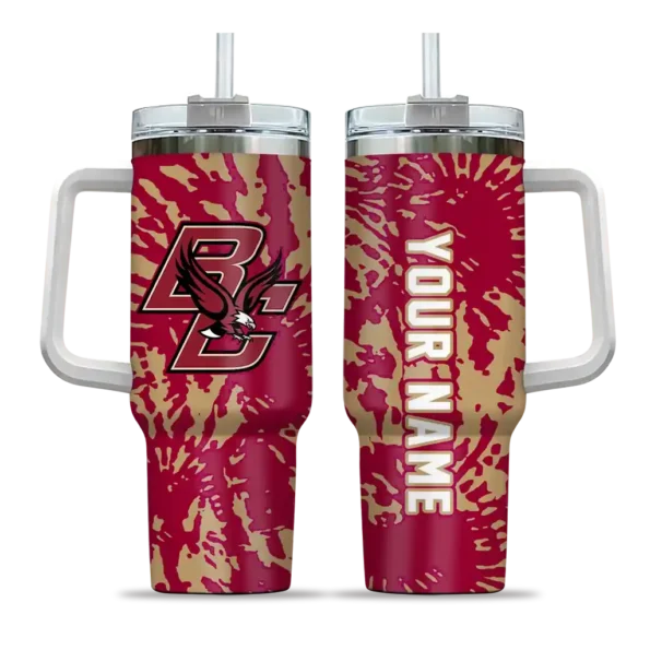 customized boston college eagles burst swirl maroon curved tumbler best selling.webp