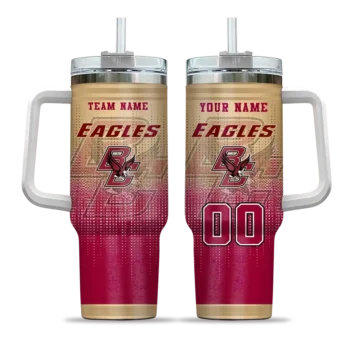 customized boston college eagles gradient dots maroon curved tumbler best selling.webp