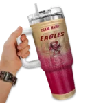 customized boston college eagles gradient dots maroon curved tumbler best selling.webp