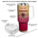 customized boston college eagles gradient dots maroon curved tumbler best selling.webp