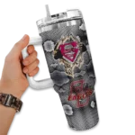 customized boston college eagles superman shield maroon gray curved tumbler best selling.webp
