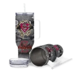 customized boston college eagles superman shield maroon gray curved tumbler best selling.webp