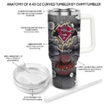 customized boston college eagles superman shield maroon gray curved tumbler best selling.webp