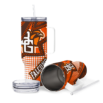 customized bowling green falcons arrow burst orange curved tumbler best selling.webp