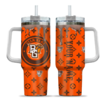 customized bowling green falcons bullseye drips orange curved tumbler best selling.webp