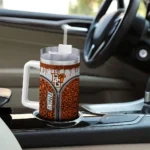 customized bowling green falcons leopard zipper orange curved tumbler best selling.webp