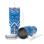 customized buffalo bulls chevron angle royal blue curved tumbler best selling.webp