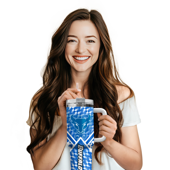 customized buffalo bulls chevron angle royal blue curved tumbler premium grade.webp