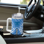 customized buffalo bulls chevron angle royal blue curved tumbler best selling.webp