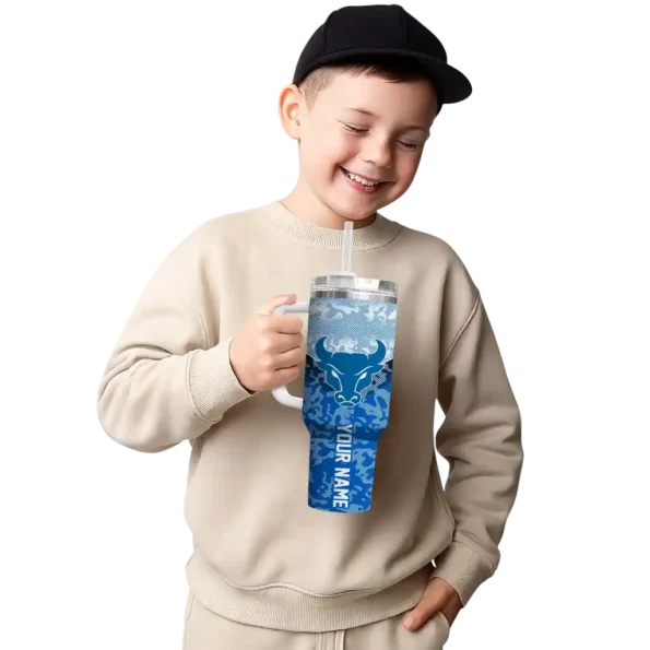 customized buffalo bulls chevron stripe royal blue curved tumbler latest model.webp
