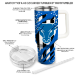 customized buffalo bulls claw cut royal blue black curved tumbler best selling.webp